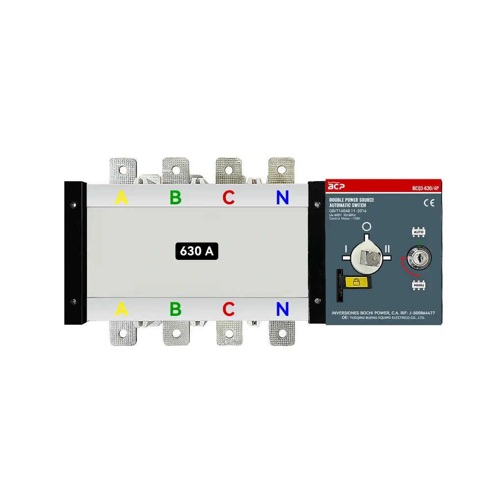 Interruptor de transferencia - BCP Interruptor de transferencia automática (ATS) BCQ3-630/630A 110V/4P
