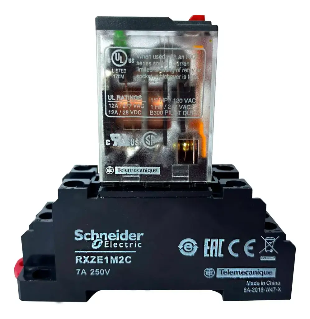 继电器 - 中间 RXM2AB2P7 250 VAC 8 针脚 5 A, 触点银(Schneider)