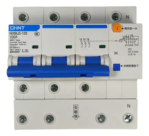 Disjuntor - Chint NXBLE-125 100A 3P