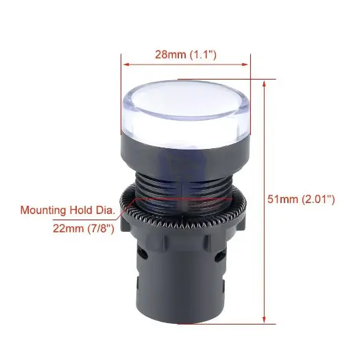 LED pilot light White AD16-22D/S 36 VOL